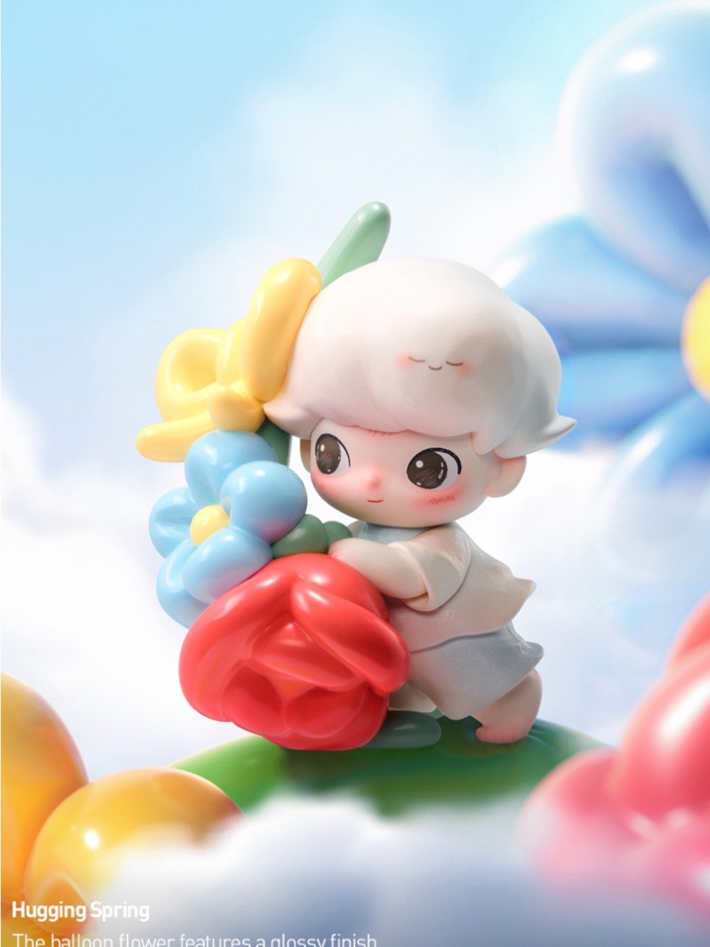 DIMOO Moments in Bloom Series Figure - Hugging Spring figurine